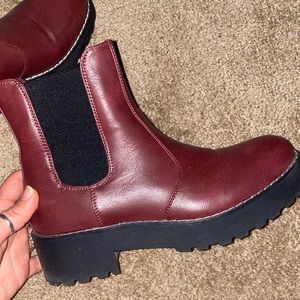 Maroon boots